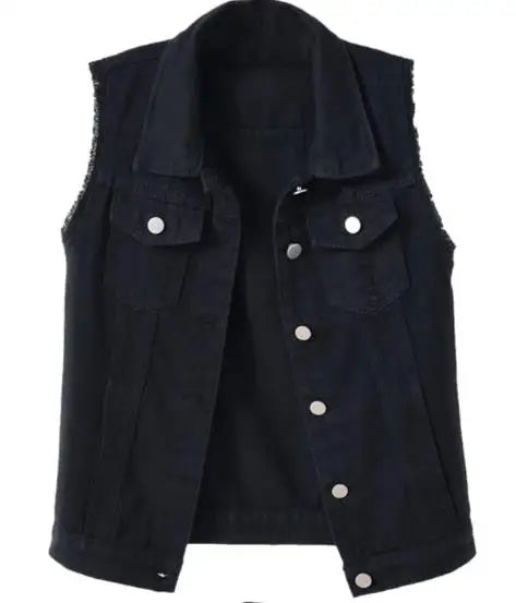 Valenzora | Sleeveless denim vest for women in bright colors