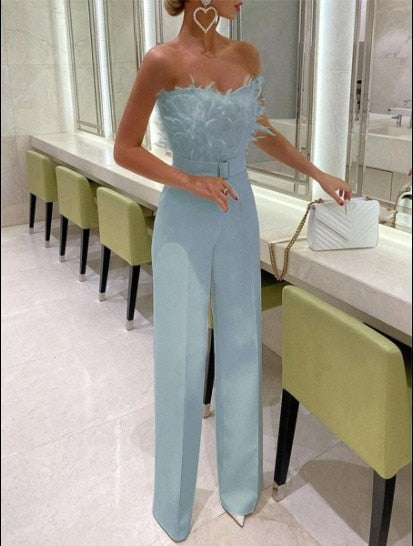 Valenzora Eleganter langer Overall - Verführerische Party-Mode