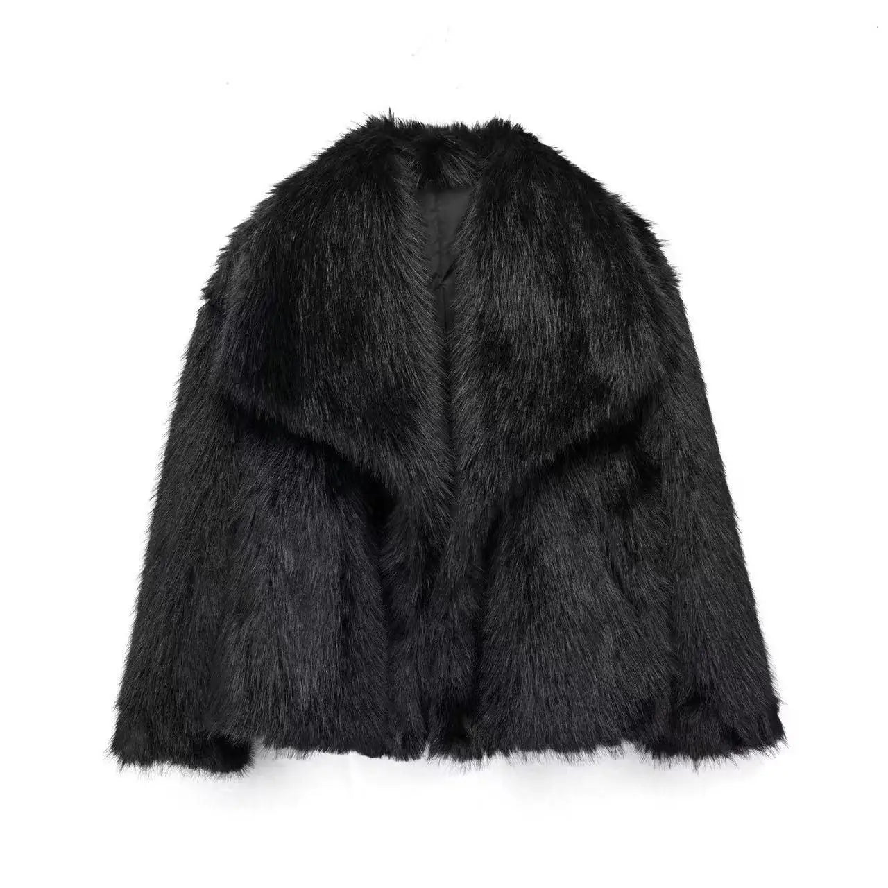 Valenzora - Women's Queen Style Long Sleeve Cross Cut Coat