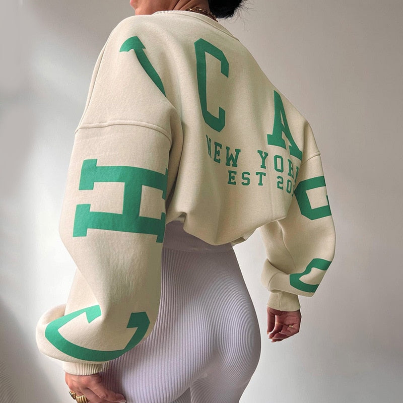 Valenzora Langarm-Oberteile O-Ausschnitt Hoodies