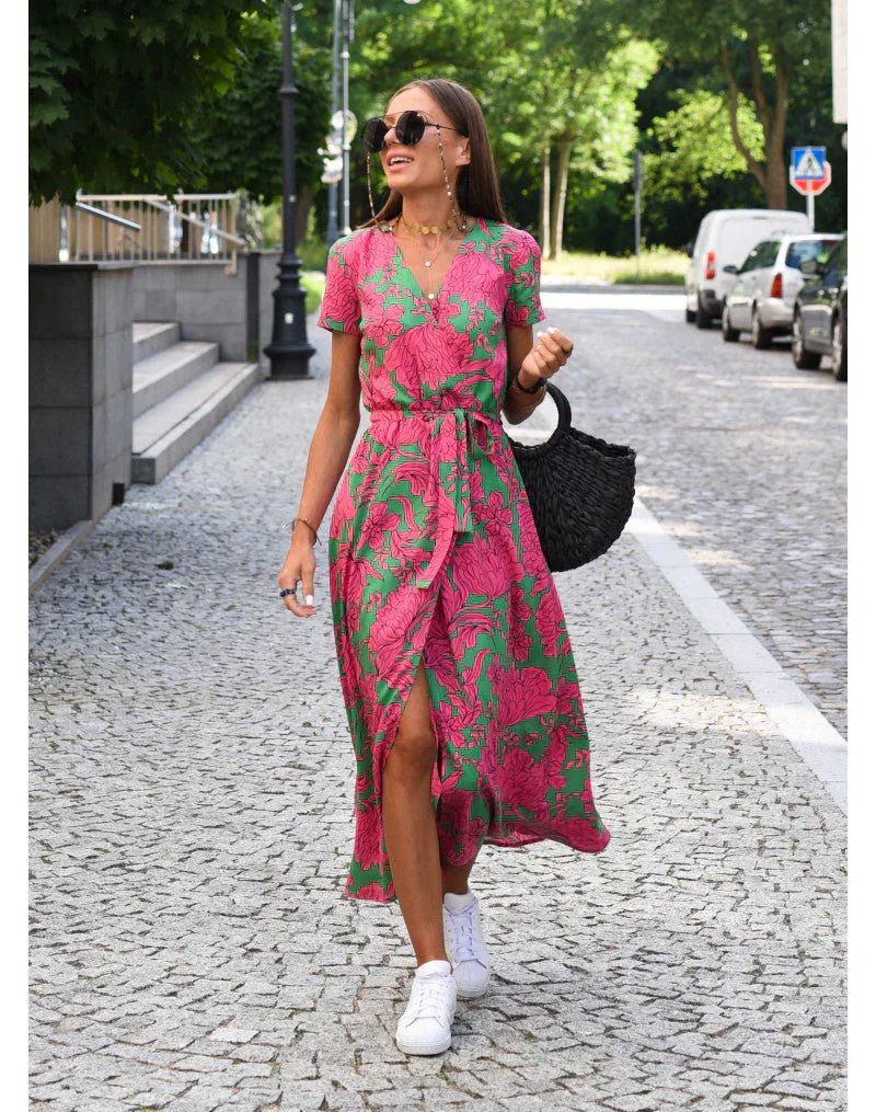 Eva™ – Elegantes V-Ausschnitt-Kleid