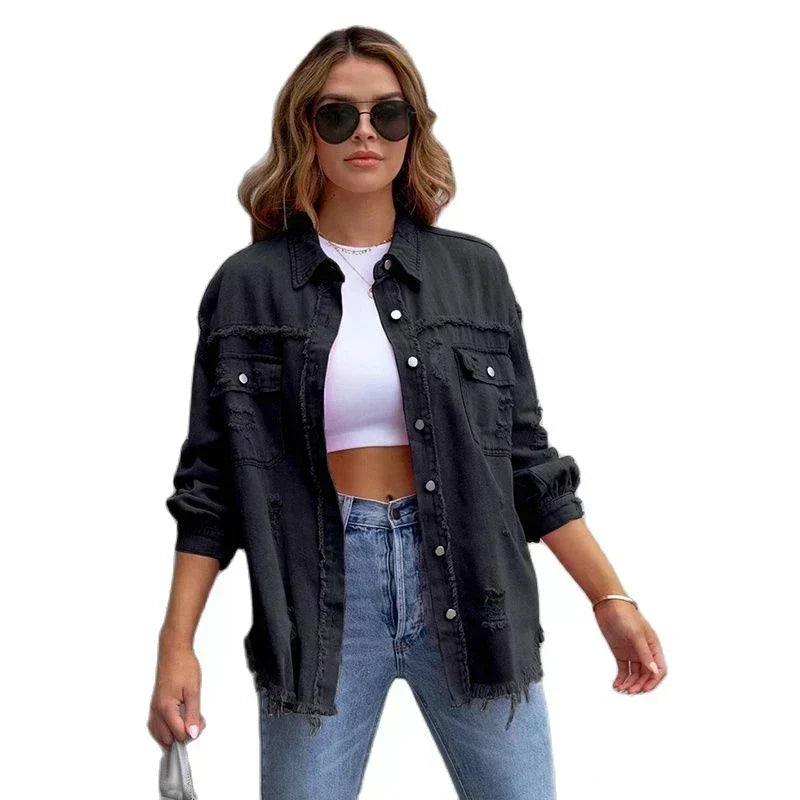 Lässige Damen-Jeansjacke