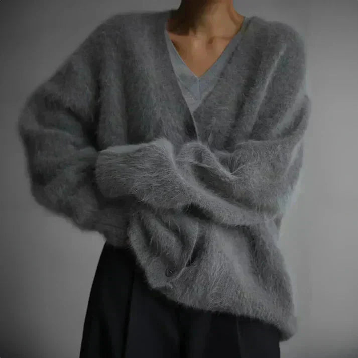 Valenzora | Flauschige Strickjacke für Damen