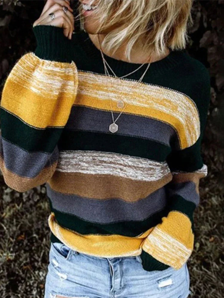 Striped knit sweaters