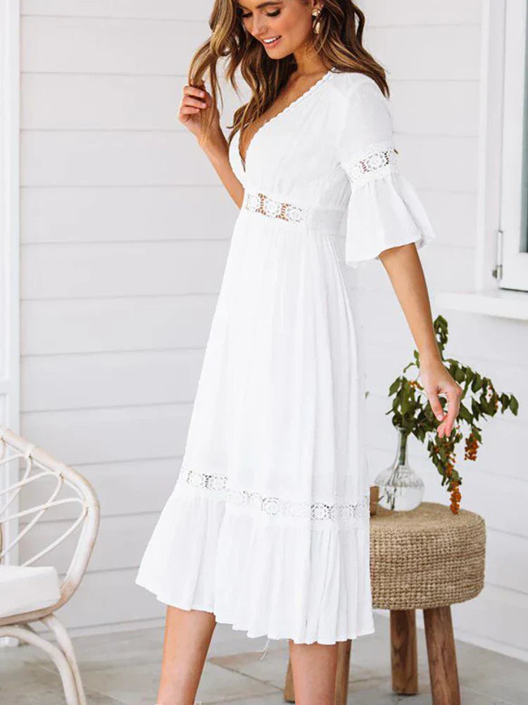 Valenzora | Boho Midi Dress