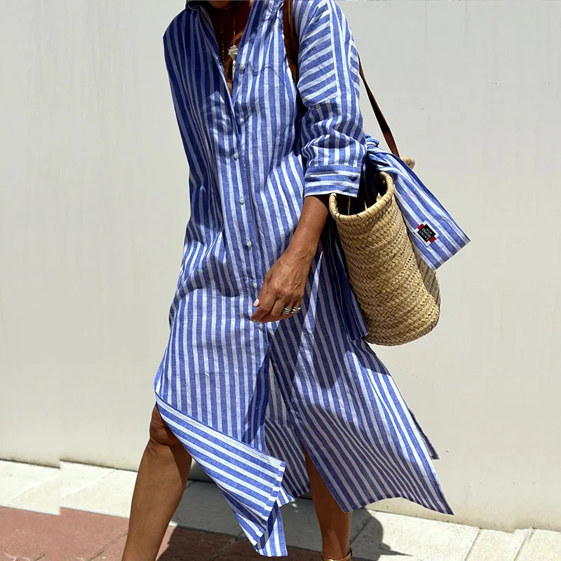 Valenzora | Striped shirt dress