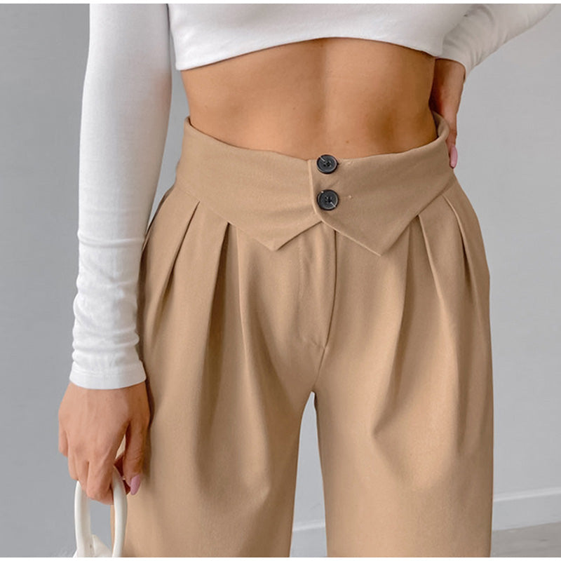 Valenzora | Stylish high-waisted trousers with pleats