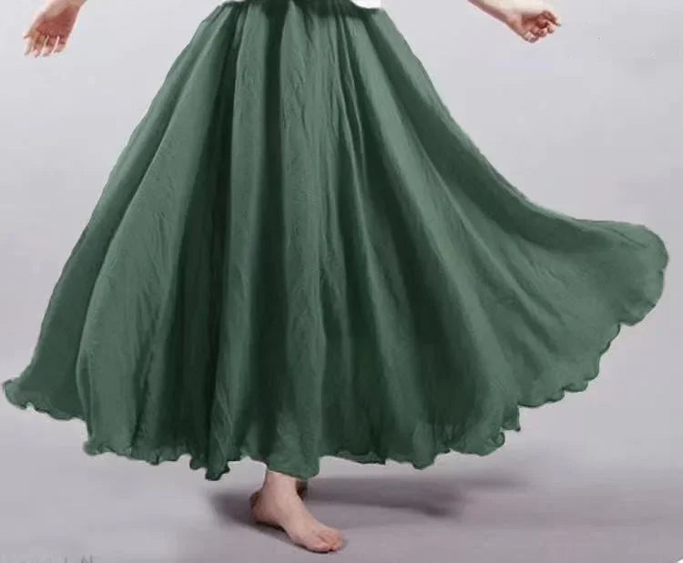 Valenzora | Fashion Baumwolle Leinen Kleidung Damenröcke Maxi Y2K Elegante Strand Saia Ropa Mujer Freizeitkleid Boho Lange Röcke Faldas Harajuku
