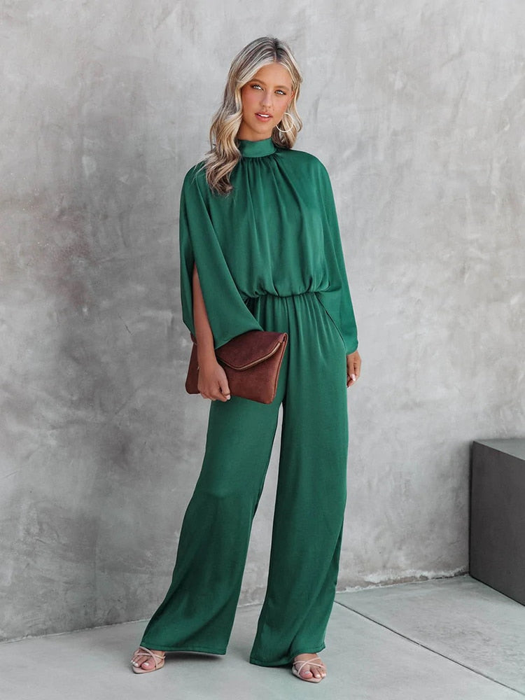 Valenzora | Flowing Elegant Wide-Leg Jumpsuit