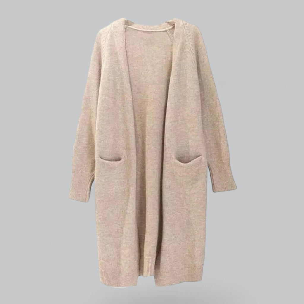 Valenzora | Classic Long Cashmere Cardigan for Women