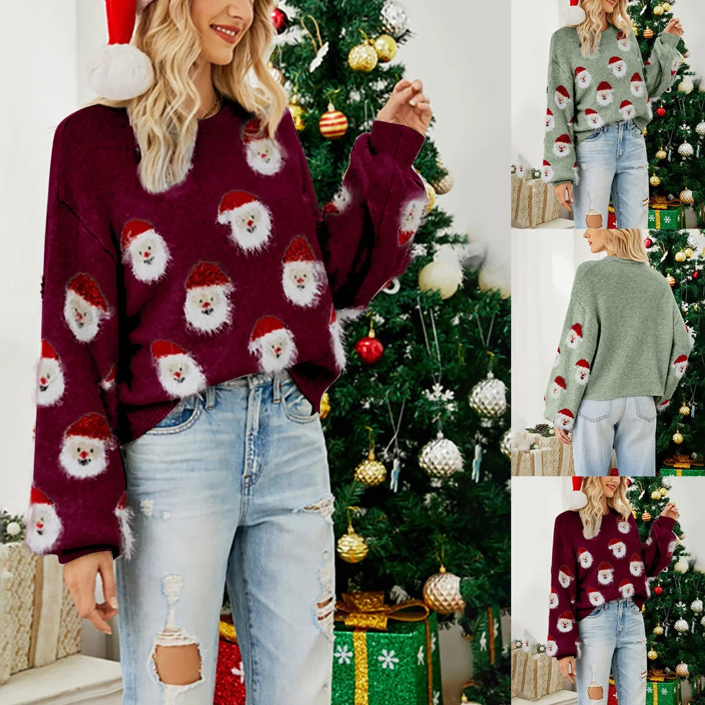 Valenzora – Hässlicher Weihnachtspullover – Weihnachtsmann-Muster-Pullover