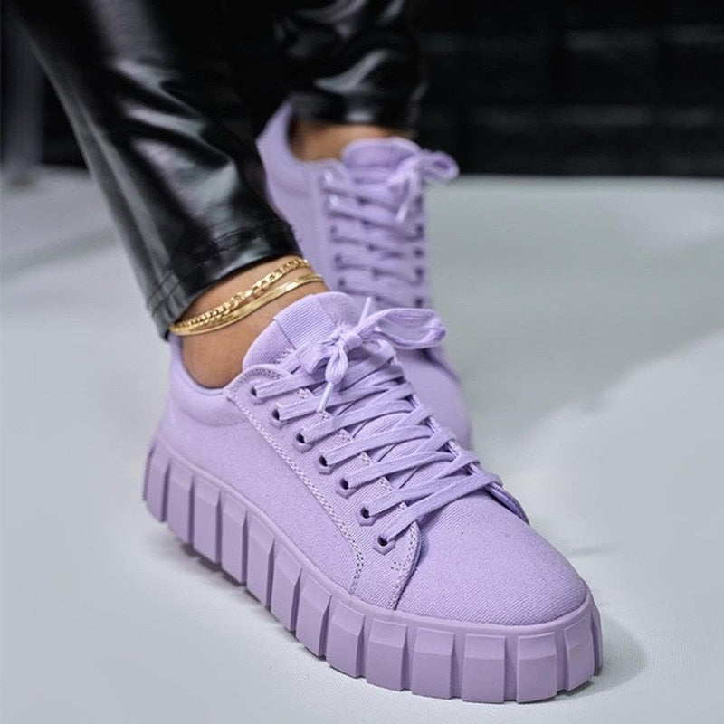 Valenzora | Suede Sneakers with Chunky Platform for Women