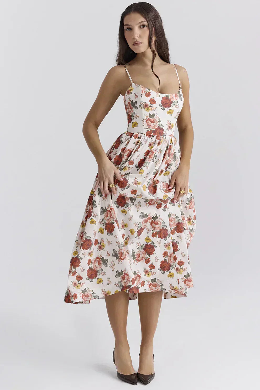 Valenzora | Elegantes Leinen-Midikleid