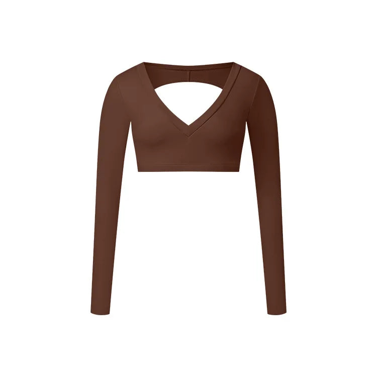 Valenzora | Women's long-sleeved sports top with V-neck