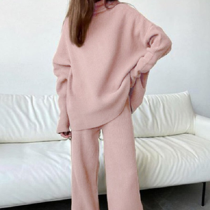 Valenzora | 3-teiliges Loungewear-Set aus Strick – stilvolle Loungewear für Damen