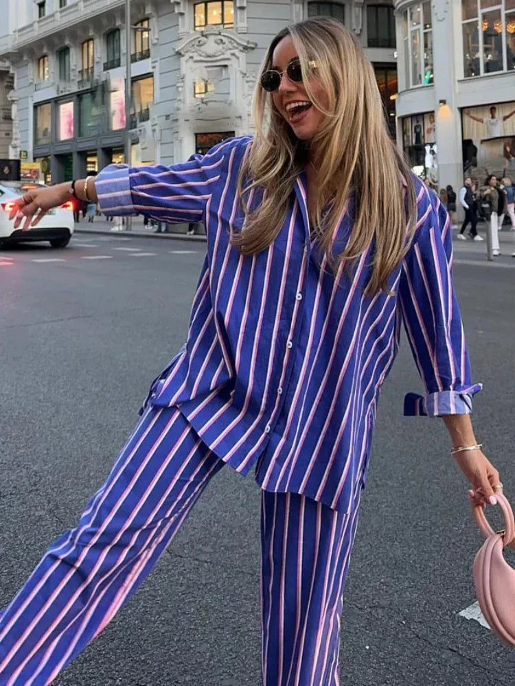 Valenzora | Striped Oversized Set