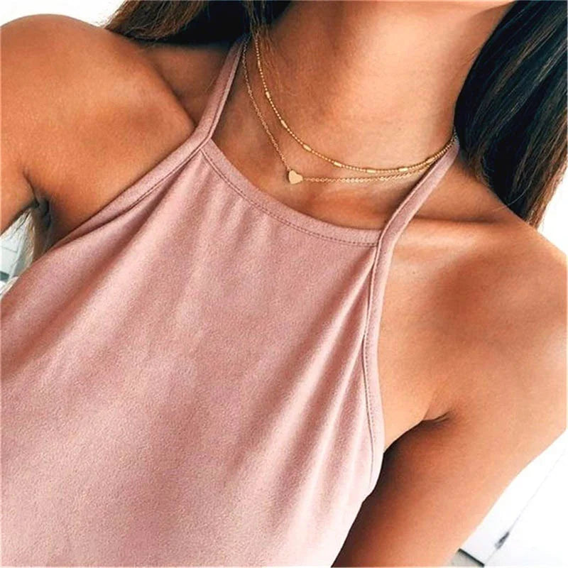 Valenzora | Perlen-Choker-Halskette mit Herz für Frauen