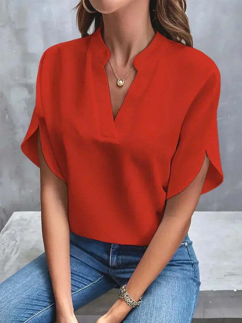 Valenzora | Classic V-neck top – Timeless & comfortable for everyday wear