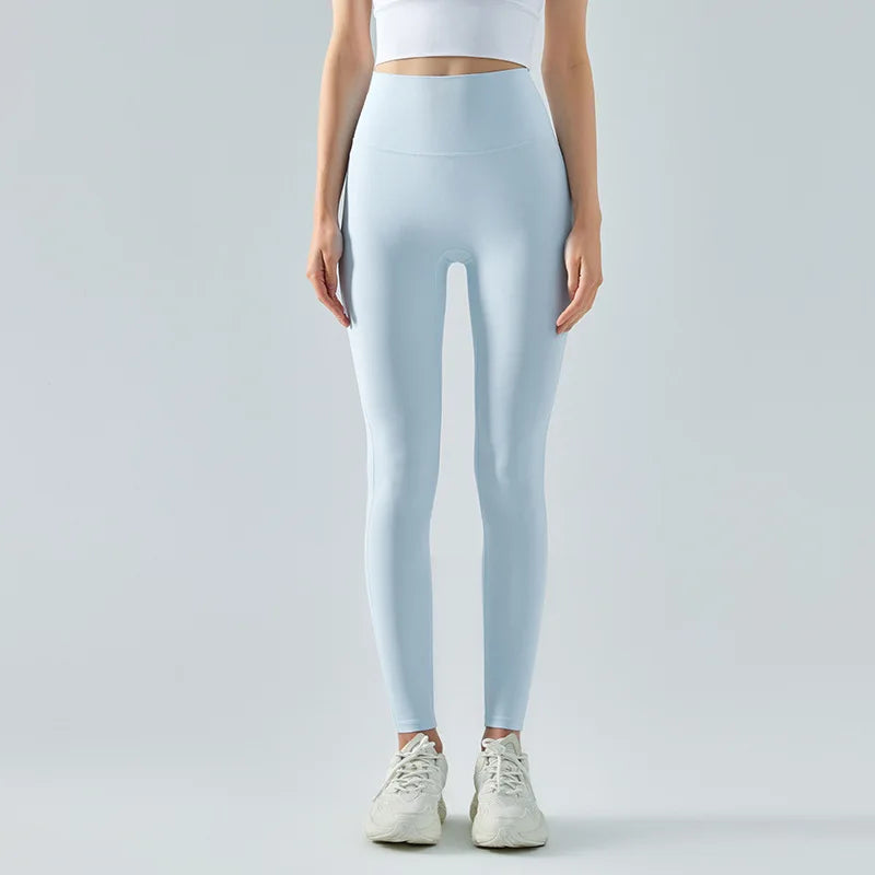 Valenzora | Emily Sportswear Naked High-Waisted Tight Yoga Pants Doppelseitig gebürstet Pfirsich Po-liftend Lauf-Sport-Fitness-Leggings