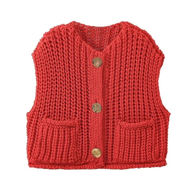 Sleeveless vest - Casual - Knitted - Summer