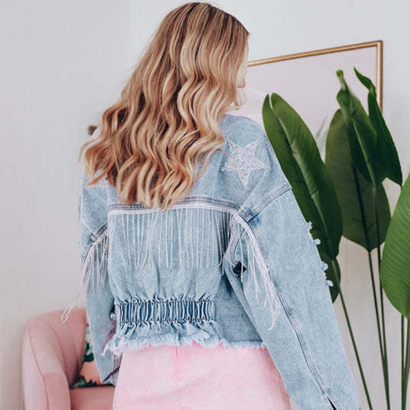 Valenzora – Jeansjacke mit Fransen