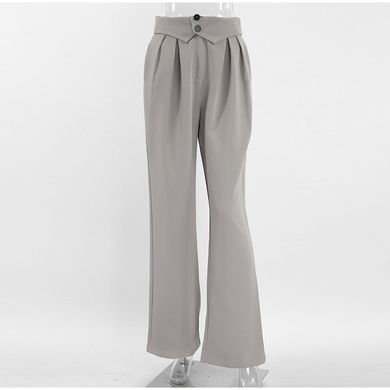 Valenzora | Stylish high-waisted trousers with pleats