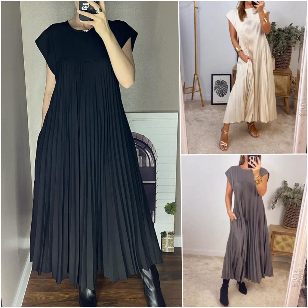 Valenzora | Sleeveless Elegant Pleated Dress