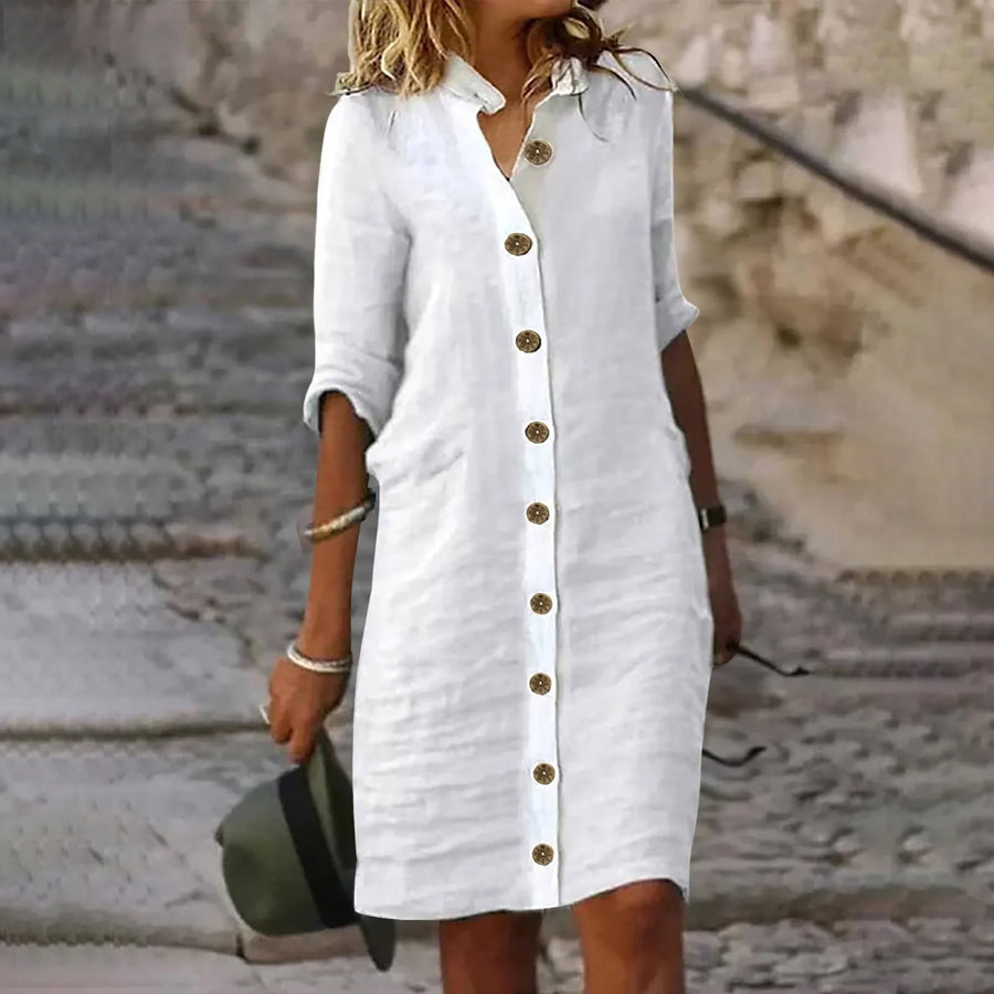 Valenzora | Flexible Midi Shirt Dress