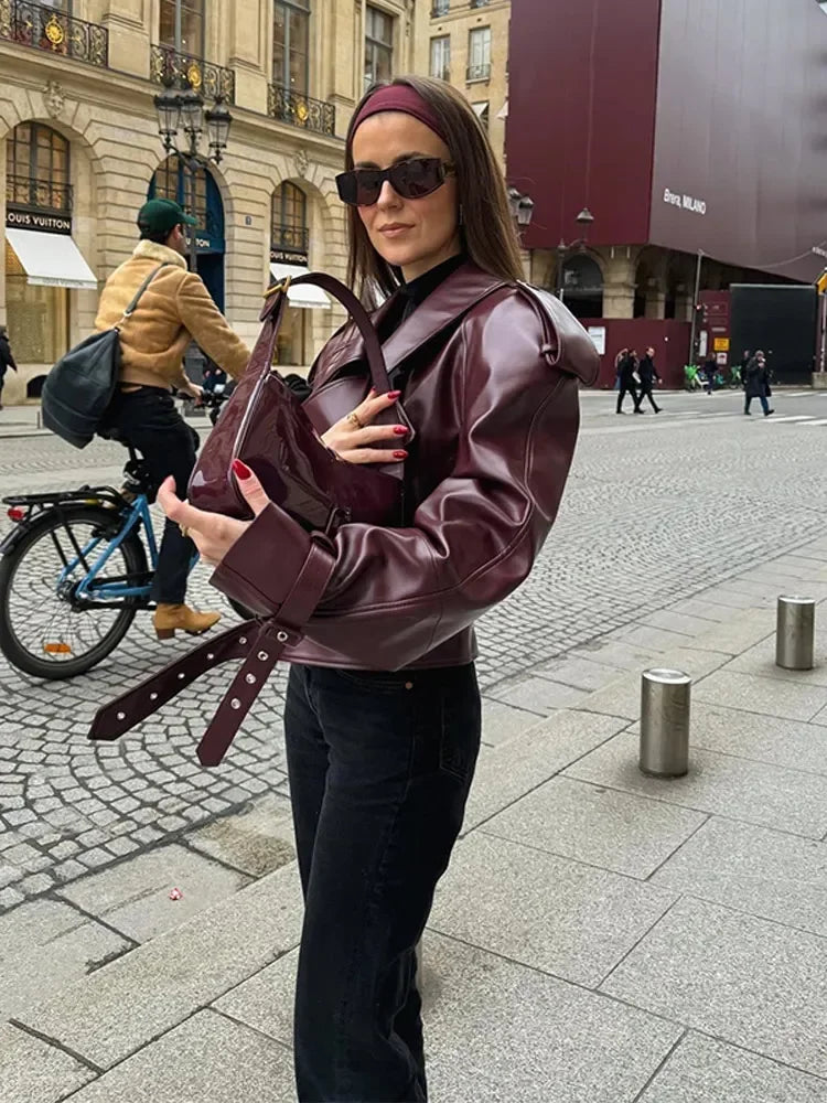 Valenzora | Zeitlose Lederjacke mit modernem Schnitt