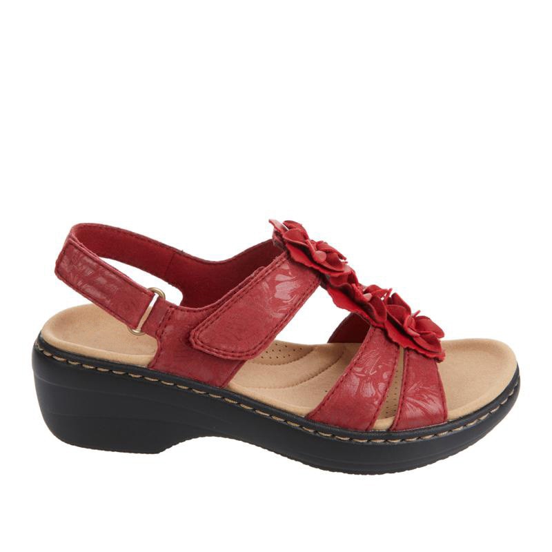 Valenzora | Orthopedic sandals with black flowers