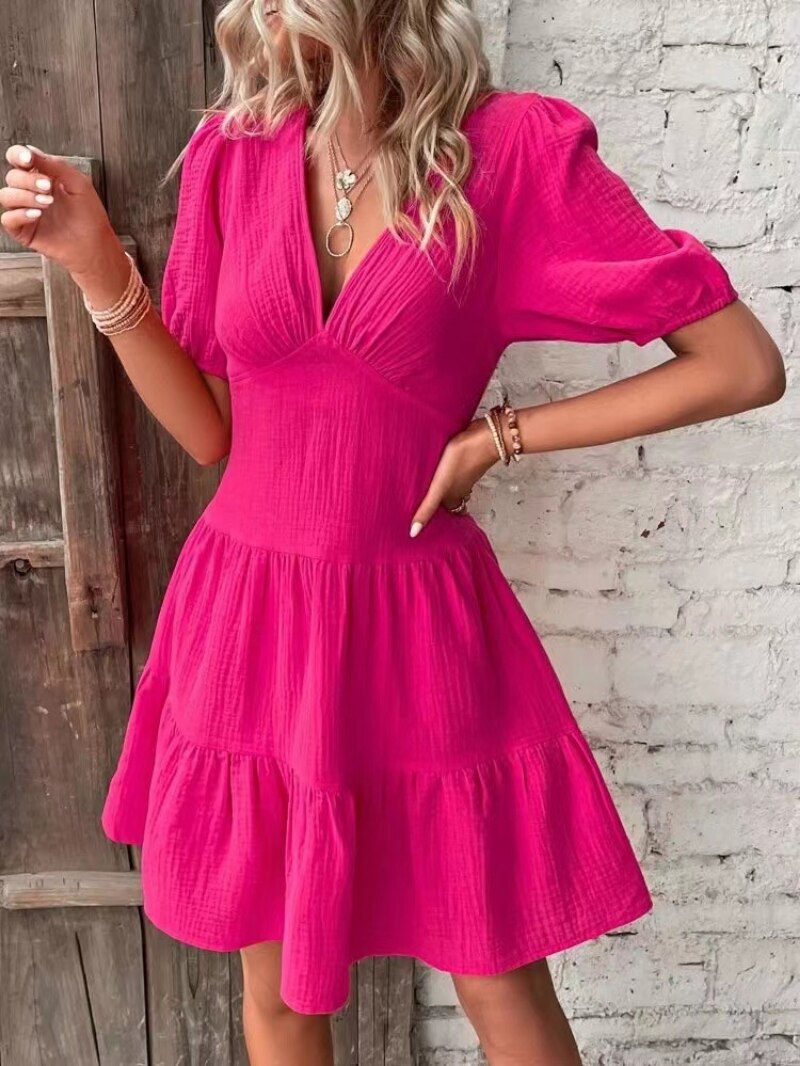 Valenzora - Lässiges Kleid mit Rüschen