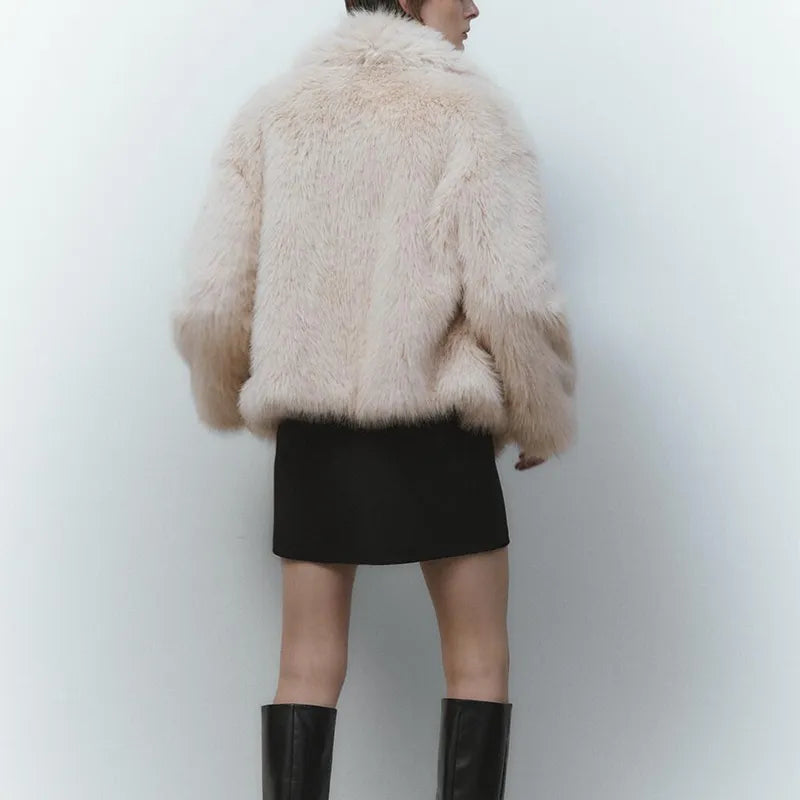 Faux fur coat for women