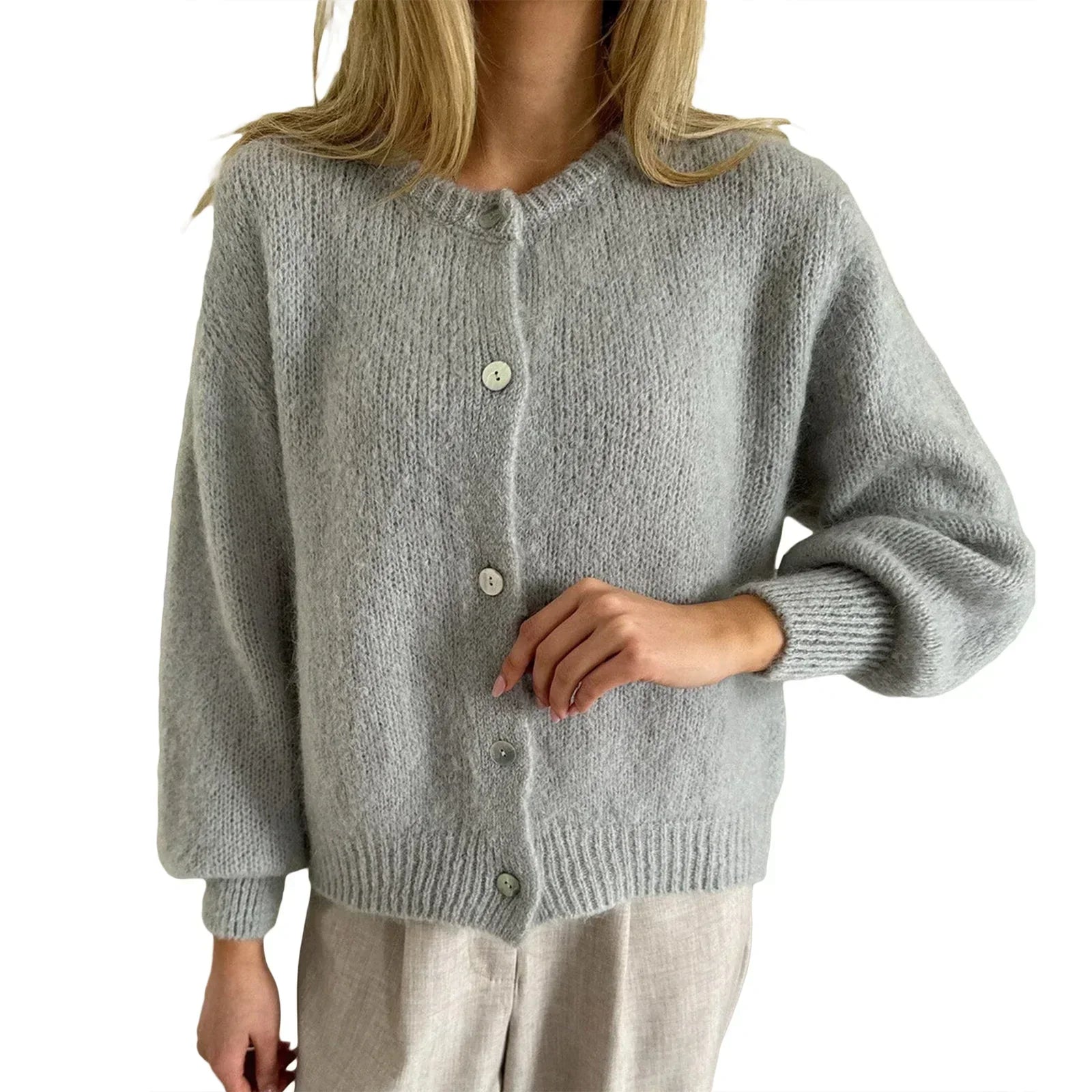 Valenzora | Long-sleeved knit cardigan
