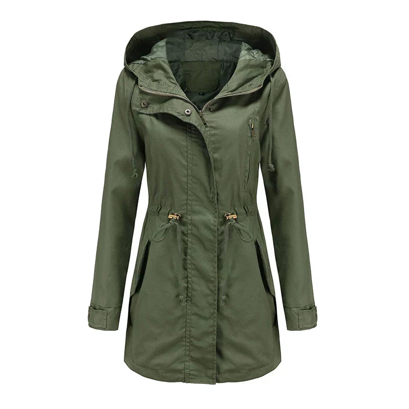 Valenzora | Baumwoll-Trenchcoat mit Kapuze