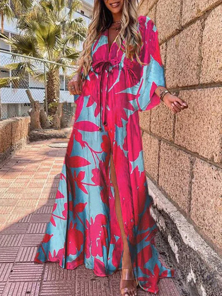 Valenzora | Elegant printed dress for the beach