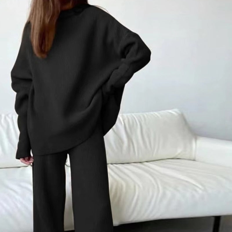 Valenzora | 3-teiliges Loungewear-Set aus Strick – stilvolle Loungewear für Damen