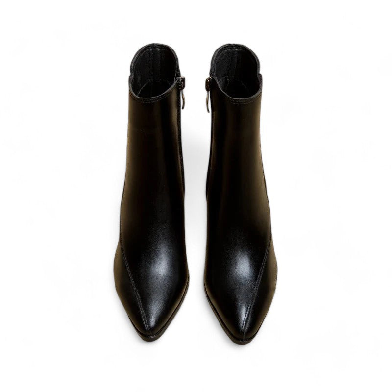 Valenzora - Women's trendy chunky heeled boots with pointed toe and waterproof platform