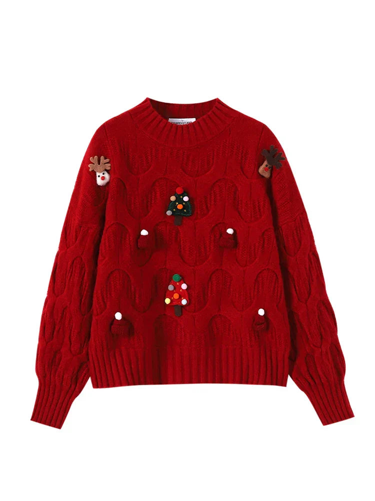 Valenzora - Hässlicher Weihnachtspullover - Weihnachtspullover für Damen im Vintage-Stil