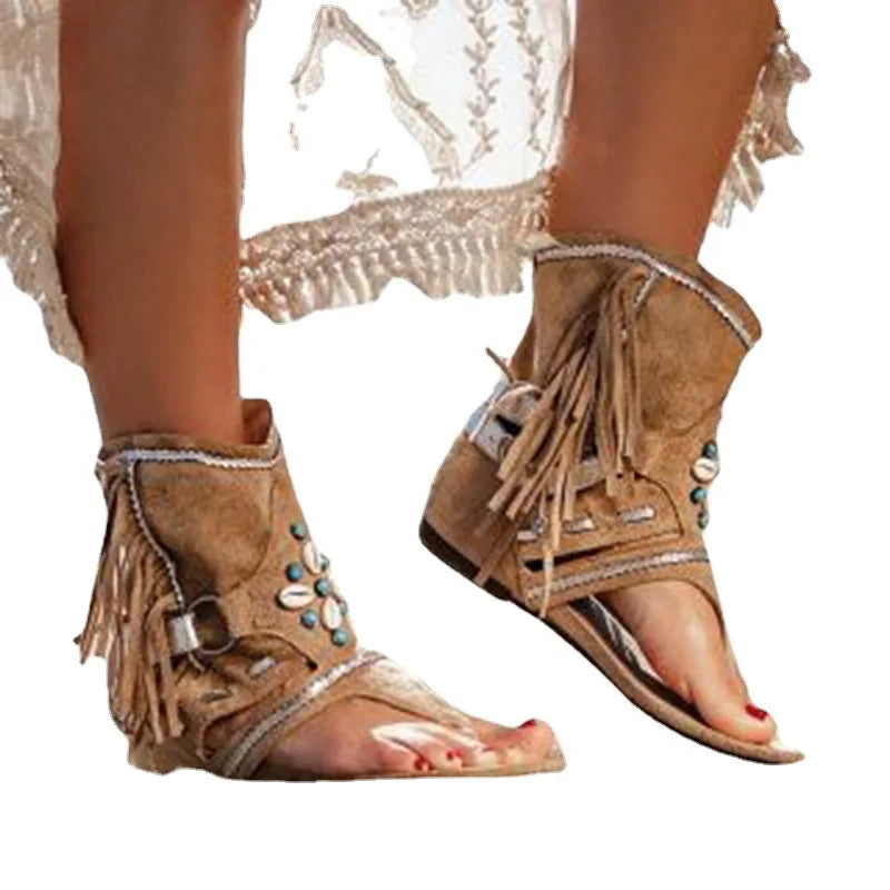 Valenzora | Fransen-Boho-Sandalen
