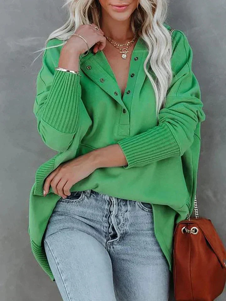 V-neck hoodie