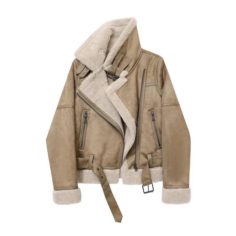 Valenzora - Thick Warm Suede Jacket