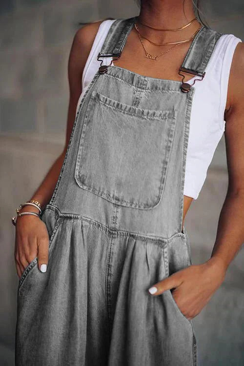 Valenzora | Boho Oversized Latzhose aus Denim
