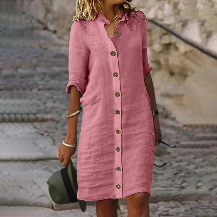 Valenzora | Flexible Midi Shirt Dress