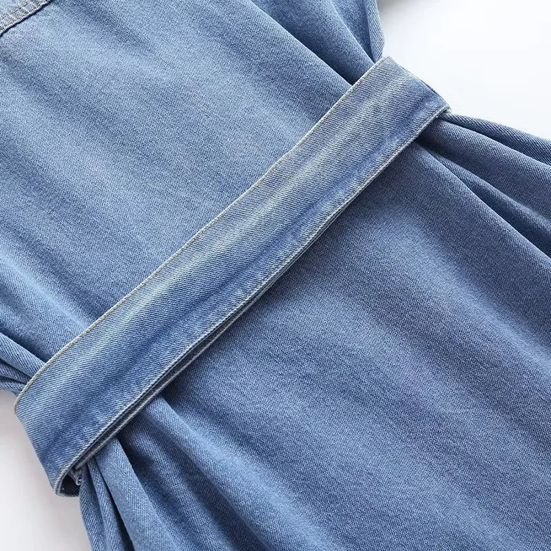 Valenzora | Langer Jeans-Trenchcoat für Damen
