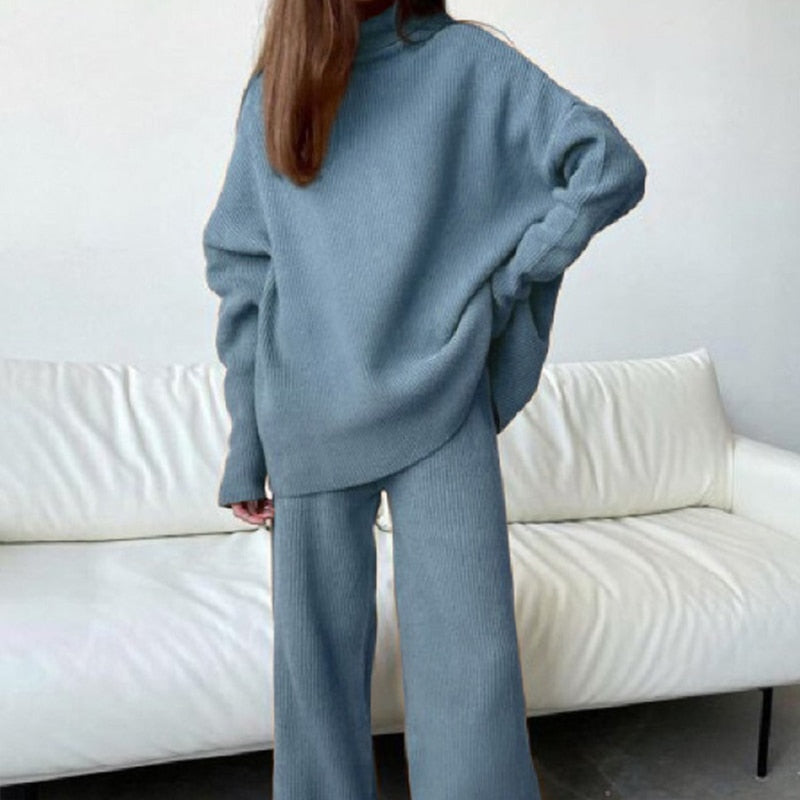 Valenzora | 3-teiliges Loungewear-Set aus Strick – stilvolle Loungewear für Damen