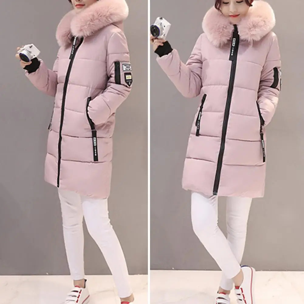 Valenzora | Winter jacket with striking collar and appliqués