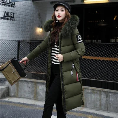 Valenzora – Damen-Winterparka – Warmer Mantel mit großer Kapuze und Fellkragen