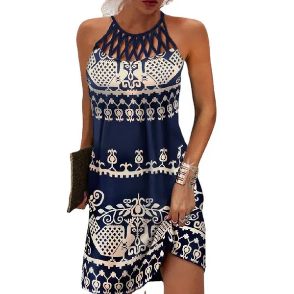 Damen Neckholder-Sommerkleid