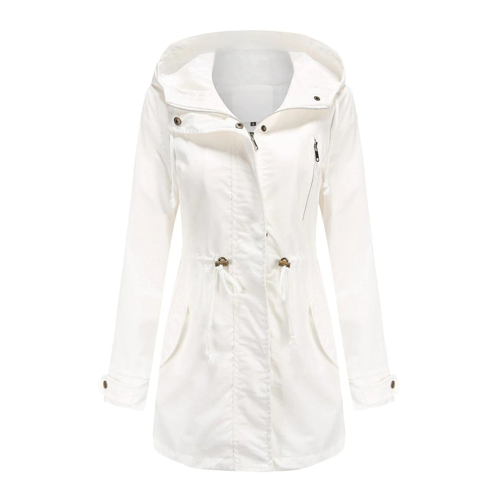 Valenzora Elegante Wasserdichte Outdoor-Regenjacke für Damen | Perfekt für Outdoor-Aktivitäten