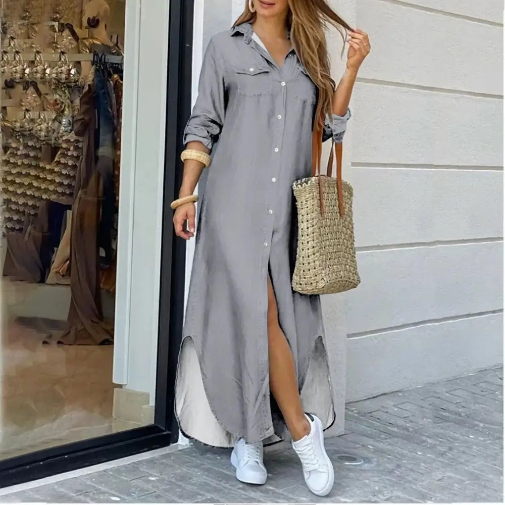 Valenzora | Long casual shirt dress